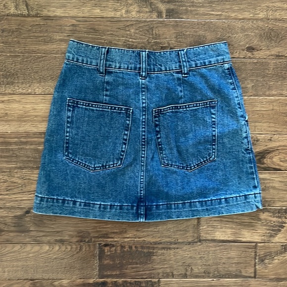 We the Free Skirt Jade Mini A-line Denim Jean Skirt (missing belt) Size 24 - Picture 5 of 5